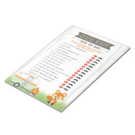 Bloco De Notas RV Camper Adivinha Quem Joga De Jogo De Chá de fra