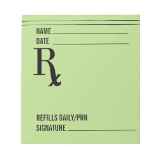 Bloco De Notas Rx Prescription Pad #2