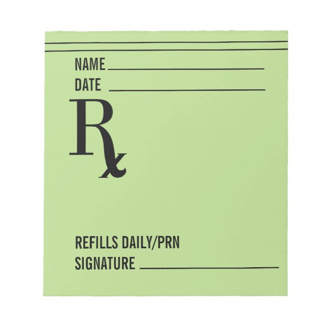 Bloco De Notas Rx Prescription Pad #2 (Frente)