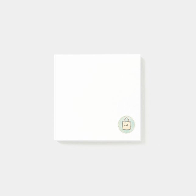 Bloco De Notas Saco de Compras Meh Notas Post-it  (Frente)