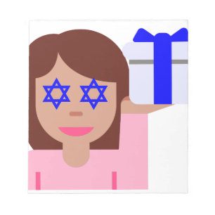 Bloco De Notas sacudir de cabelo chanukkah emoji