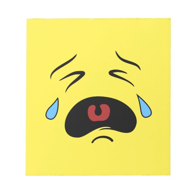 Bloco De Notas Sad Face Emoji (Frente)