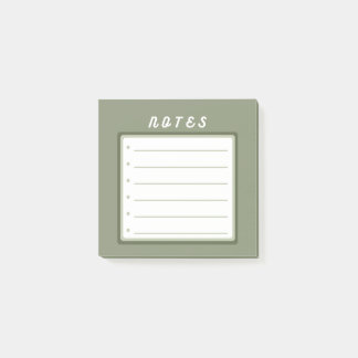 Bloco De Notas Sage Green Flocos 