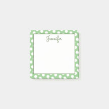 Sage Verde e Branco Personalizados com Pontos