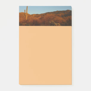 Bloco De Notas Saguaro Sunset I Arizona Desert Landscape