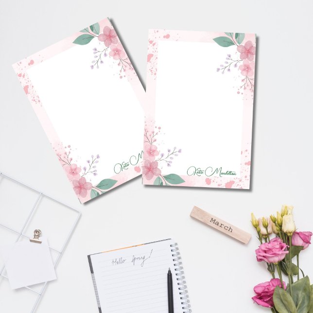 Bloco De Notas Sakura rosa-branca (Criador carregado)