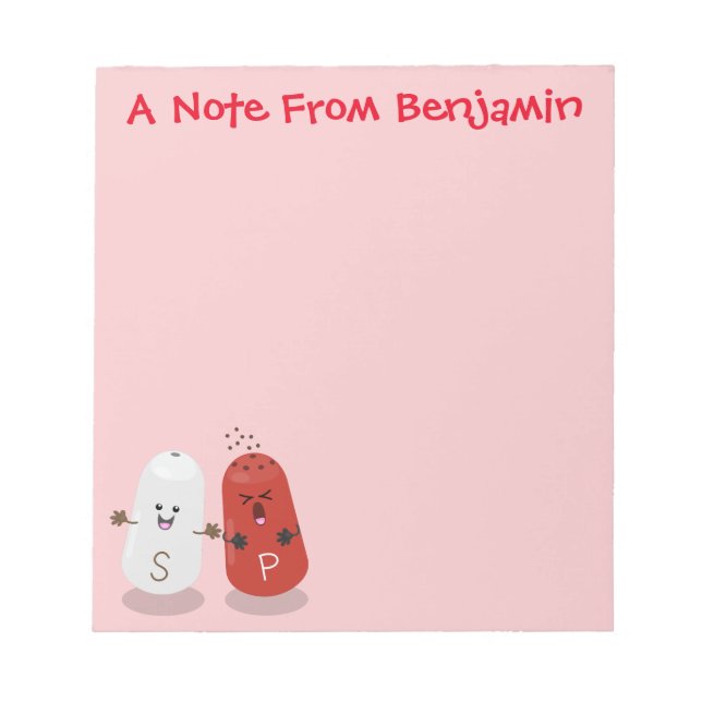 Bloco De Notas Sal kawaii e cartografia dos pimentões (Frente)