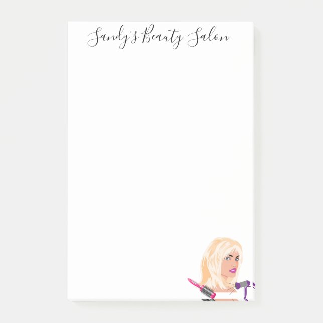 Bloco De Notas Salão de Beleza de Post-it Notes (Frente)