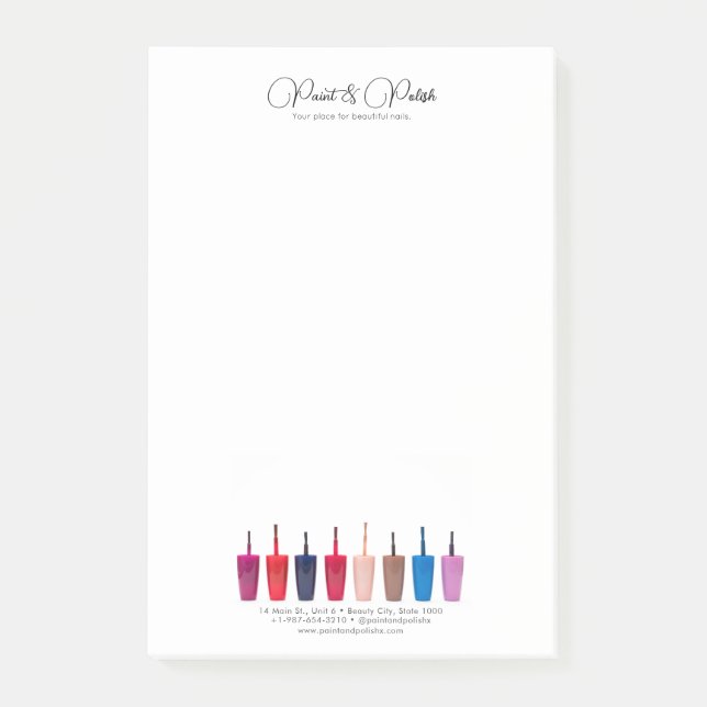 Bloco De Notas Salão de pregas do conjunto de cores polonês (Frente)