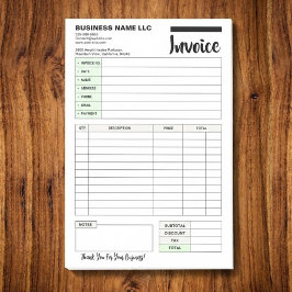 Bloco De Notas Sales Invoice Receipts, Small Business Payment Pad