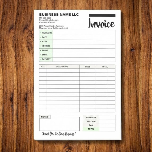 Bloco De Notas Sales Invoice Receipts, Small Business Payment Pad (printable sales receipt template)