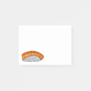 Bloco De Notas Salmão Nigiri Sushi Fish Comida Japonês Posta