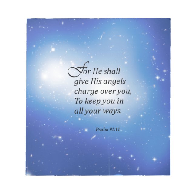 Bloco De Notas Salmo 91:11 (Frente)