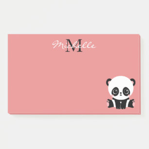 Bloco De Notas Salmões personalizados panda de assento bonitos d