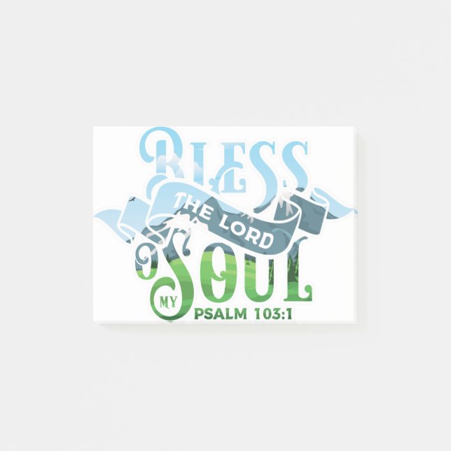 Bloco De Notas Salmos 103 Design cristão (Frente)