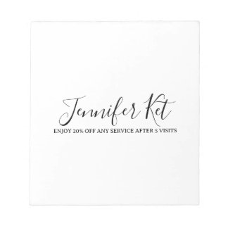 Bloco De Notas Salon spa business discount offer website visits a