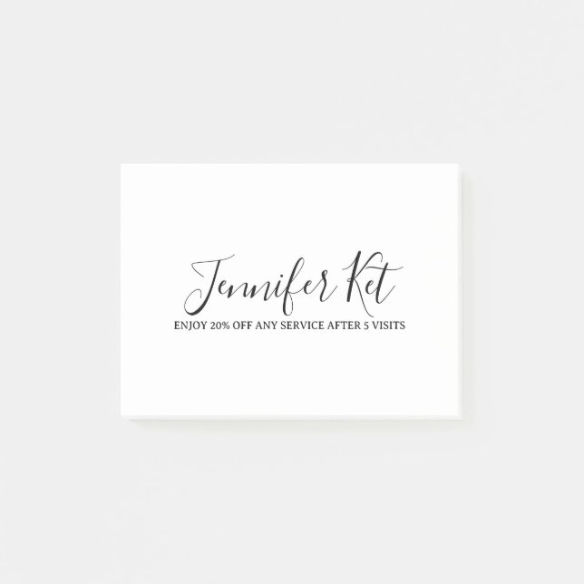 Bloco De Notas Salon spa business discount offer website visits a (Frente)