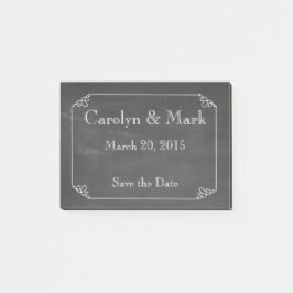 Bloco De Notas Salve a data, Casamento vintage Russo Chalkboard