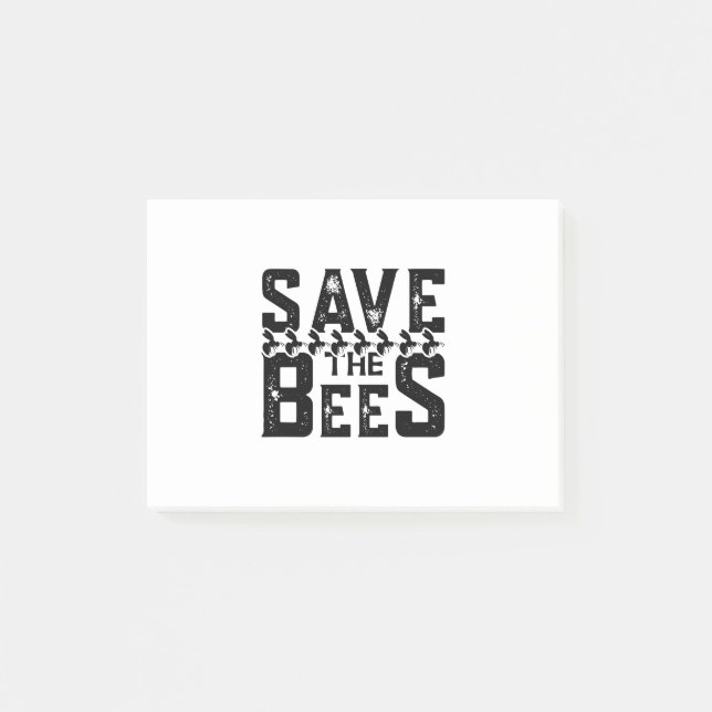 Bloco De Notas Salve As Abelhas-Abelhas-Abelhas-Amarelo-Agudas (Frente)