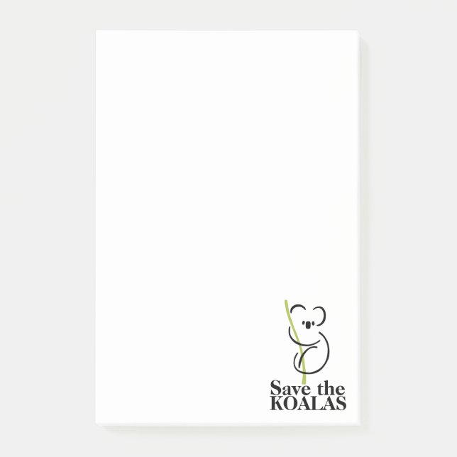 Bloco De Notas Salve os Koalas (Frente)