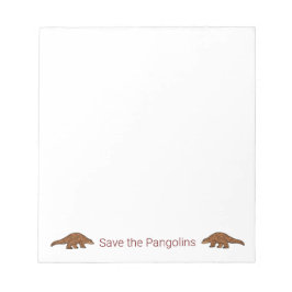 Bloco De Notas Salve os Pangolins
