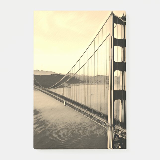 Bloco De Notas San Francisco - OURO GATE - Ponte (Frente)