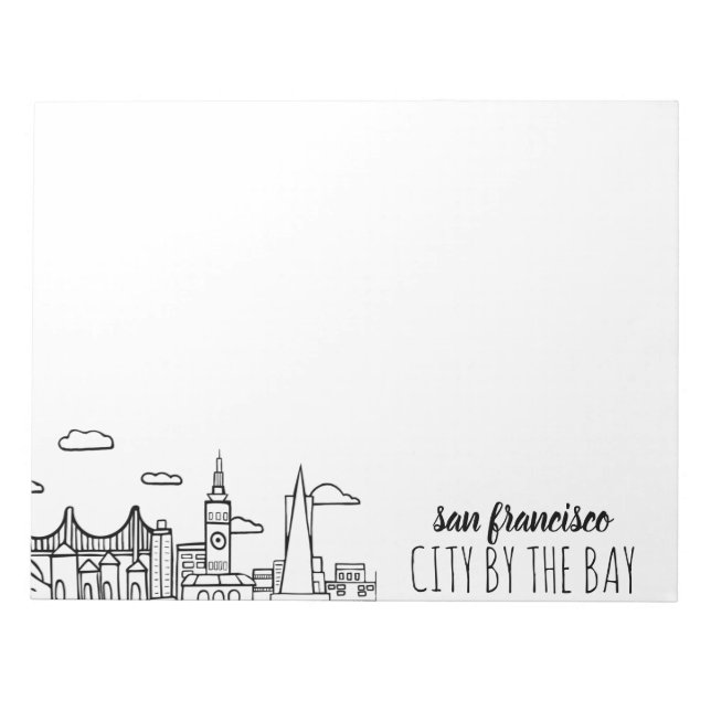 Bloco De Notas San Francisco Skyline (Frente)