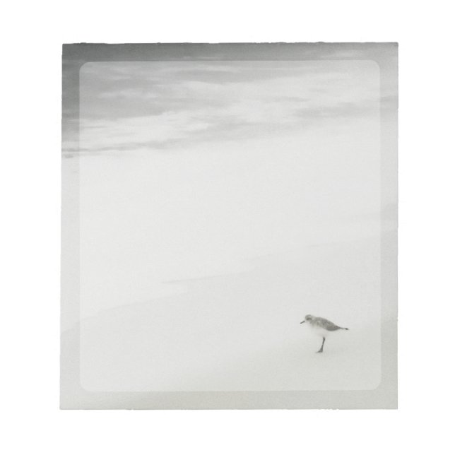 Bloco De Notas Sandpiper costeiro na praia (Frente)