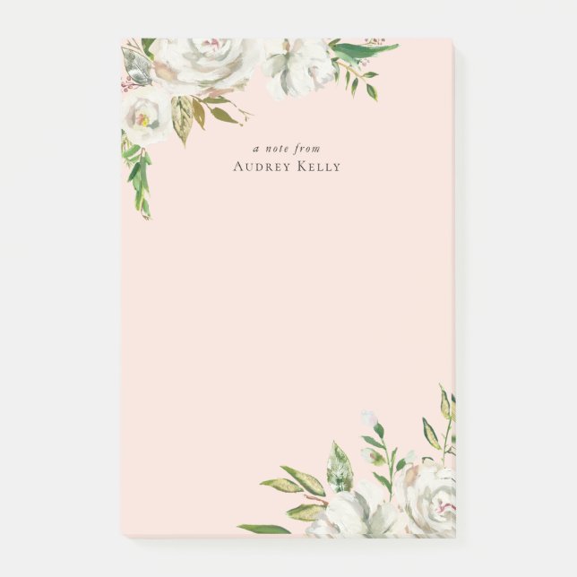 Bloco De Notas Sangue Dourado Personalizado Monograma (Frente)