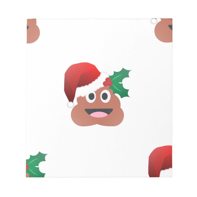 Bloco De Notas santa claus poop emoji (Frente)