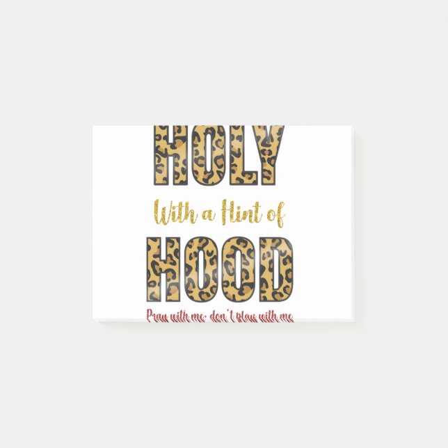 Bloco De Notas Santo com uma dica de Hood reze comigo (Frente)