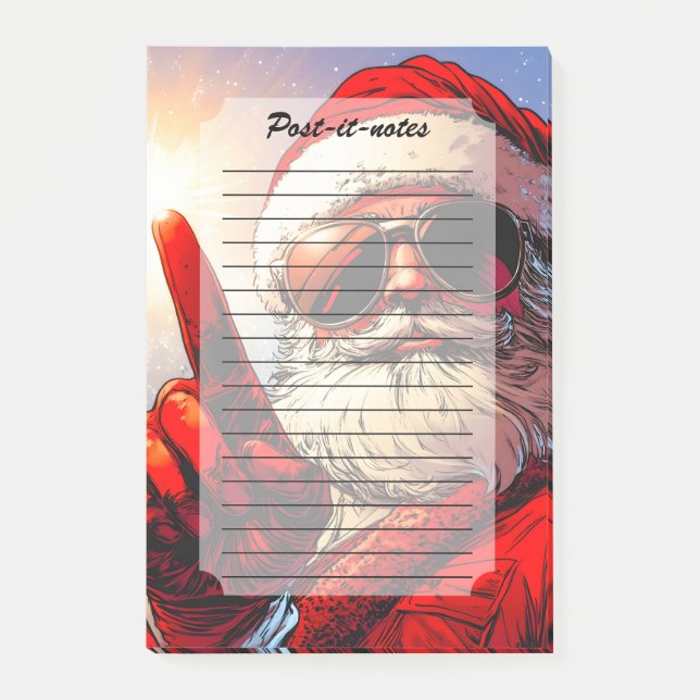 Bloco De Notas Santo Jolly Papais noeis Brilho (Frente)