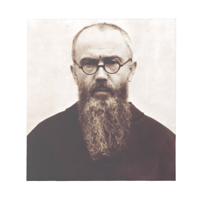 Bloco De Notas Santo Maximilian Kolbe padre católico polonês (Frente)
