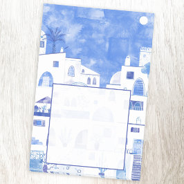 Bloco De Notas Santorini Grécia Watercolor