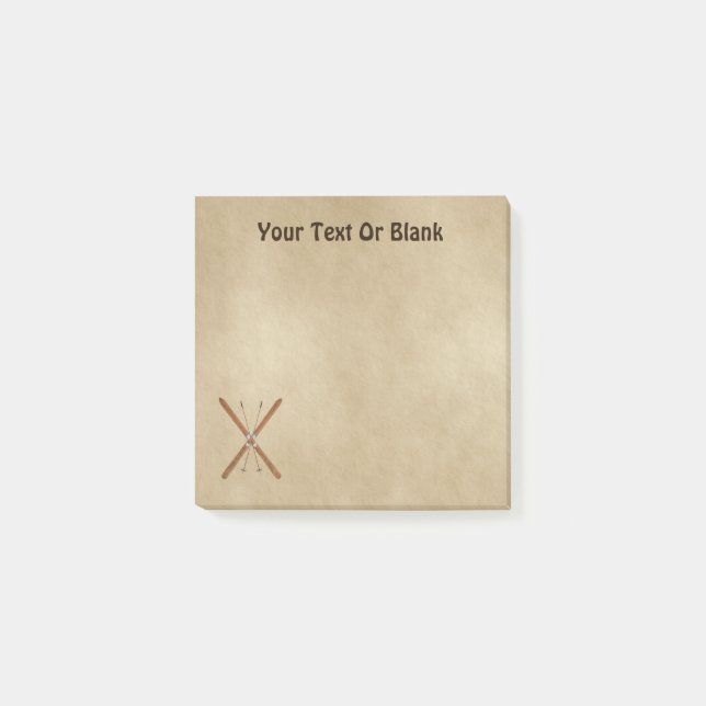 Bloco De Notas Sapatos De Neve Em Papel Antigo (Frente)