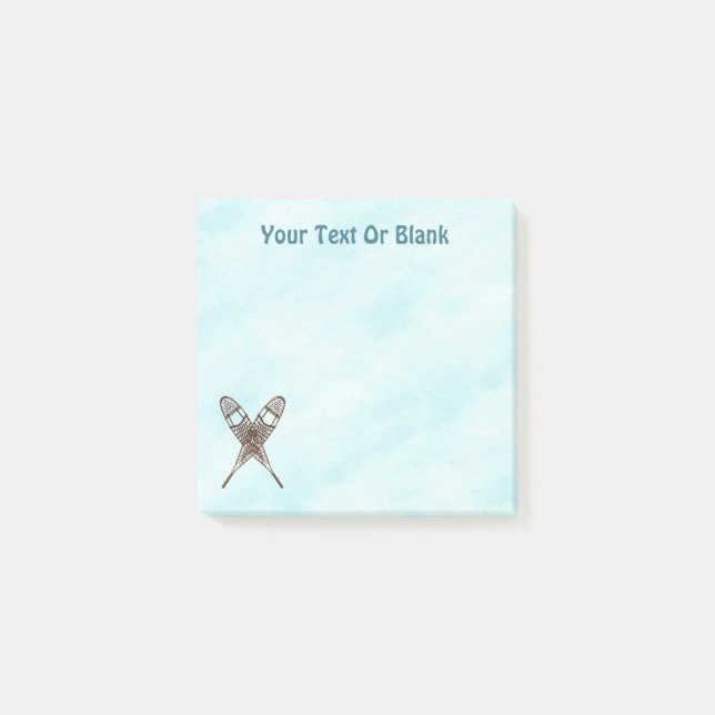 Bloco De Notas Sapatos De Neve Na Neve (Frente)