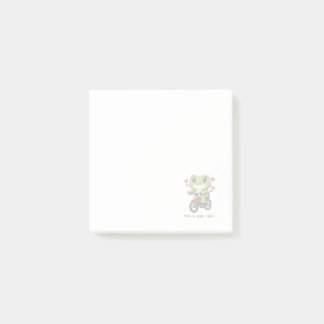 Bloco De Notas Sapo Ciclismo Fofo | Arte de Sapo Kawaii de Bicicl