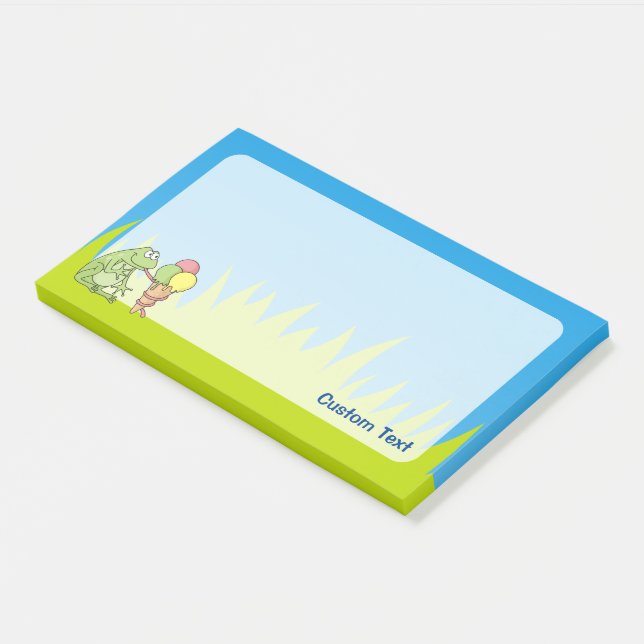 Bloco De Notas Sapo com Icecream (Inclinado)