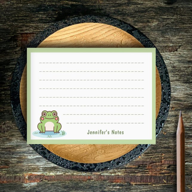 Bloco De Notas Sapo Fofo (Cute Frog Post-it Notes)