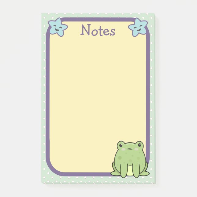 Bloco De Notas Sapo Toad E Estrelas (Frente)
