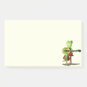 Bloco De Notas Sapo tocando violão