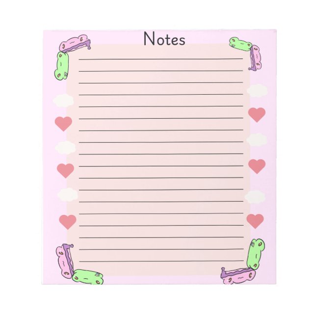 Bloco De Notas Sapo valentine redondo e redondo  (Frente)