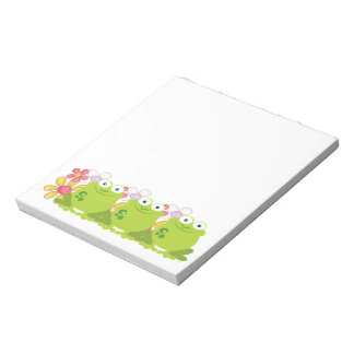 Bloco De Notas Sapos e flores