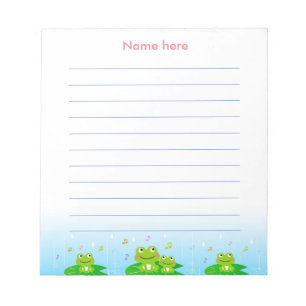 Bloco De Notas Sapos Pequenos Felizes em Linha