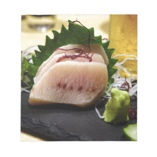 Bloco De Notas Sashimi Mekajiki Espadarte Wasabi Raw Fresco