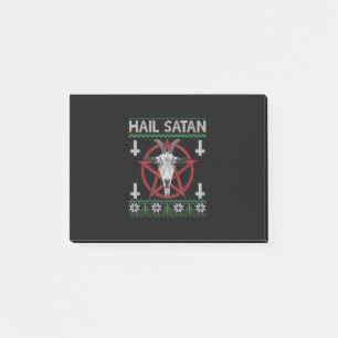 Bloco De Notas Satã de granizo Cabeça Pentagram Funny Satanás