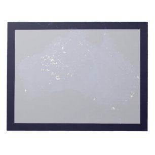 Bloco De Notas Satélite As Luzes Noturnas Da Austrália.