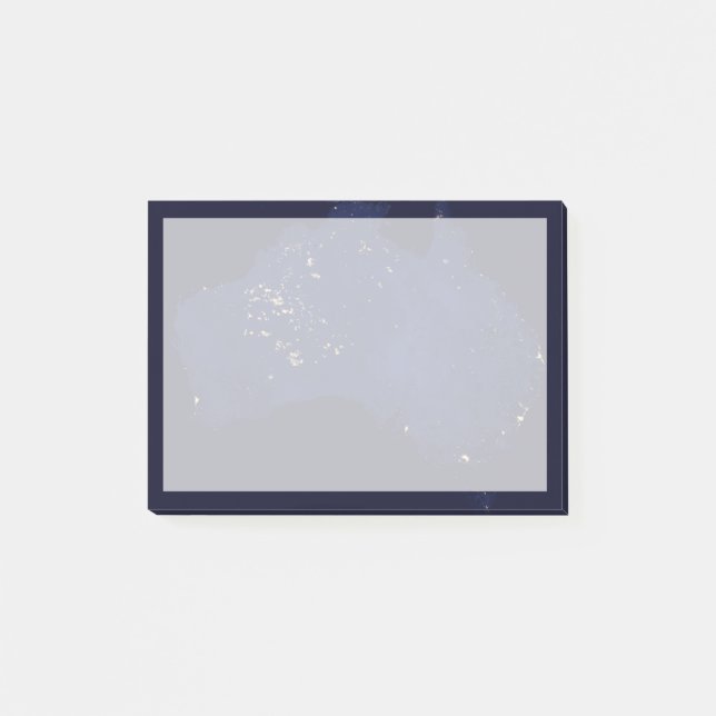 Bloco De Notas Satélite As Luzes Noturnas Da Austrália. (Frente)