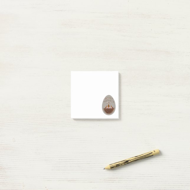 Bloco De Notas Saudação do Dia das Mães com Pássaros Bebês no Nin (Na mesa)
