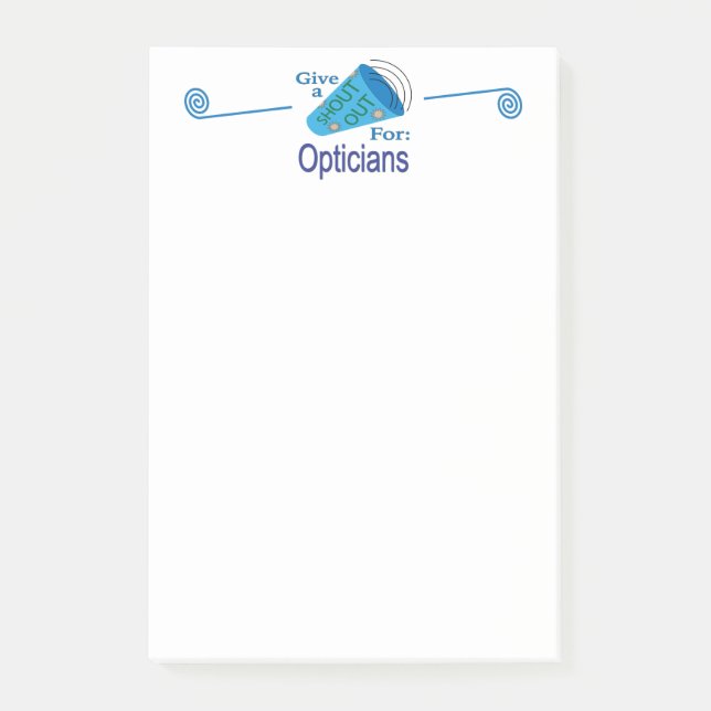 Bloco De Notas Saudação para Ópticos (Frente)